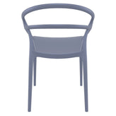 mila dining arm chair dove gray