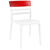 moon dining chair white transparent amber