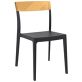 flash dining chair black transparent red