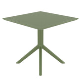 sky square table olive green