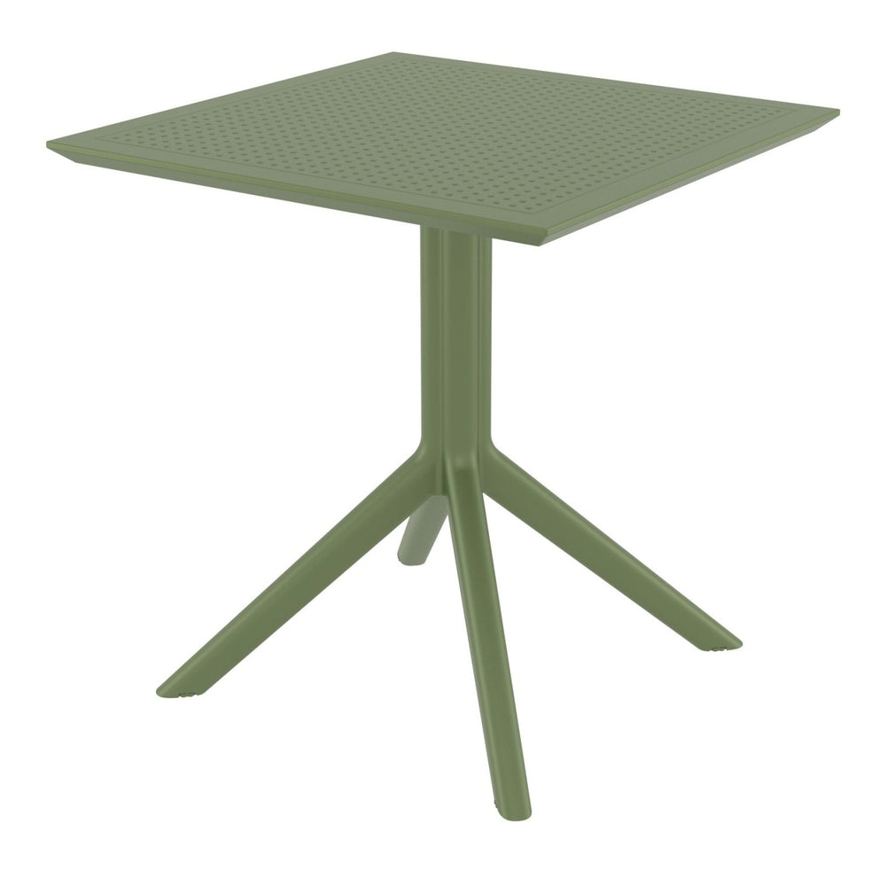 sky square table olive green