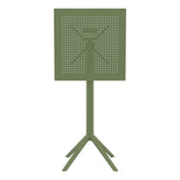 sky square folding table 24 inch olive green