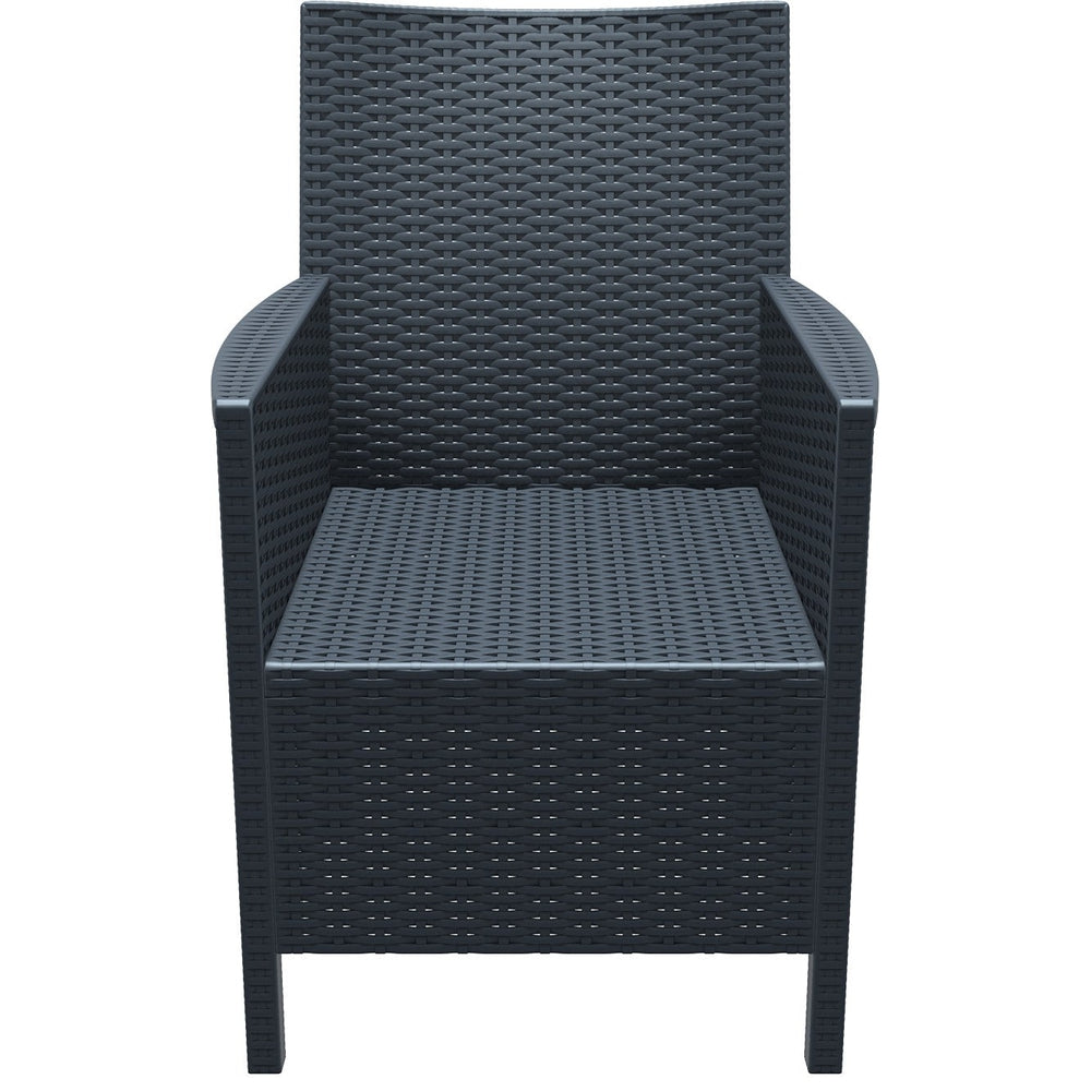 california resin wickerlook chair dark gray