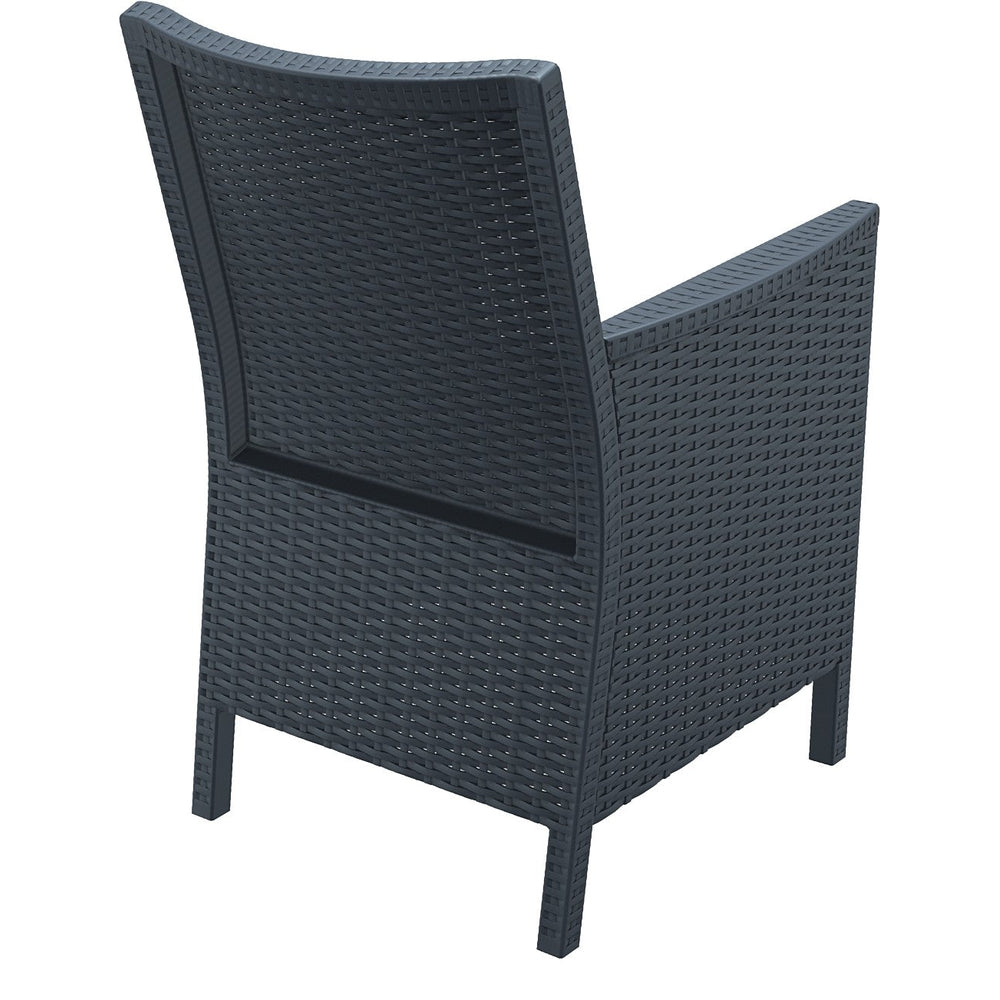 california resin wickerlook chair dark gray