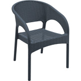 panama resin wickerlook dining arm chair brown isp808 br