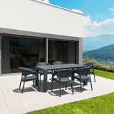 panama extendable patio dining set 7 piece