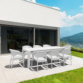 panama extendable patio dining set 9 piece