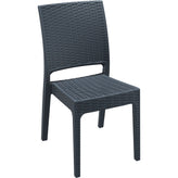 florida resin wickerlook dining chair dark gray