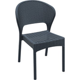 daytona resin wickerlook dining chair dark gray
