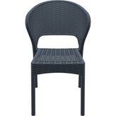 daytona resin wickerlook dining chair dark gray