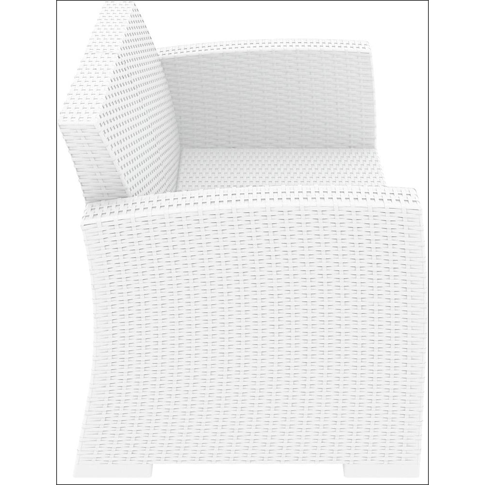 monaco resin patio loveseat white with cushion isp832 wh