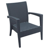 miami resin club chair dark gray