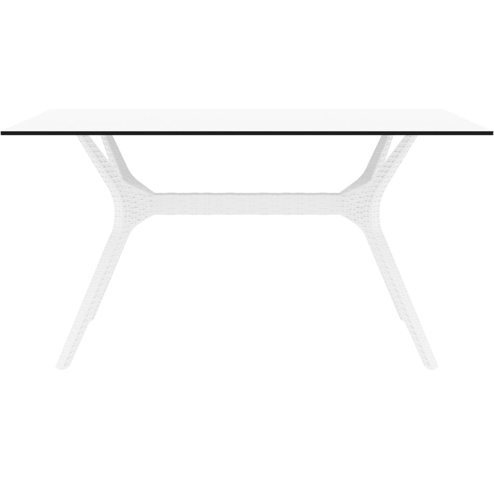 ibiza rectangle table 55 inch white