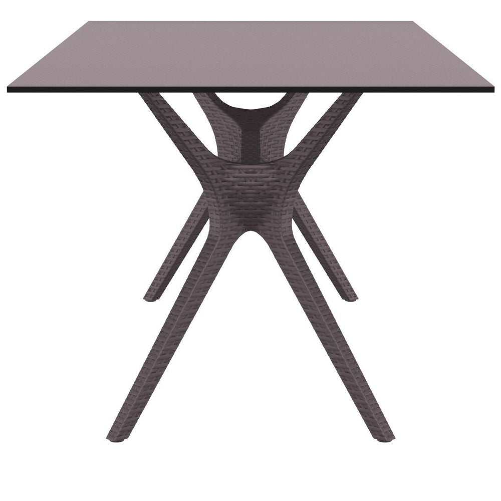 ibiza rectangle table 71 inch dark gray