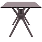 ibiza rectangle table 71 inch dark gray