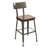 lincoln metal back counter height stool