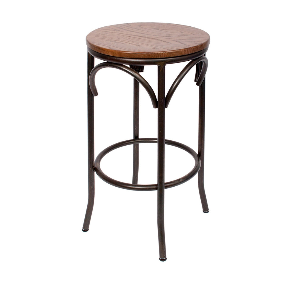 henry cross back backless counter height stool