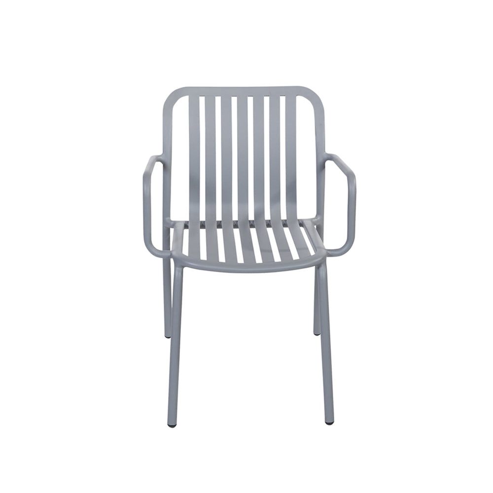 key west vertical slat stacking arm chair