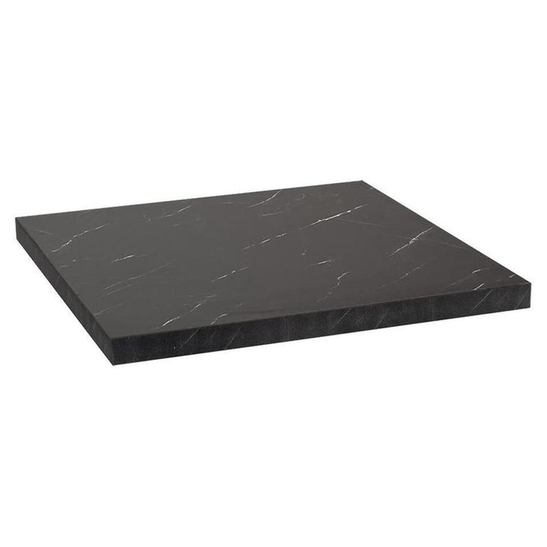 Indoor Laminate Table Top in Black Granite Print Restaurant Furniture