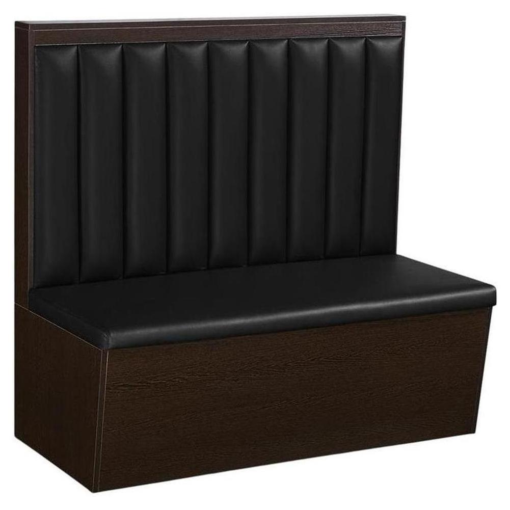 Channeled Booth Back 9 Channel Back Melamine Booths with Black Vinyl Back and Seat | Booths ...