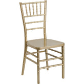 gold resin stacking chiavari chair