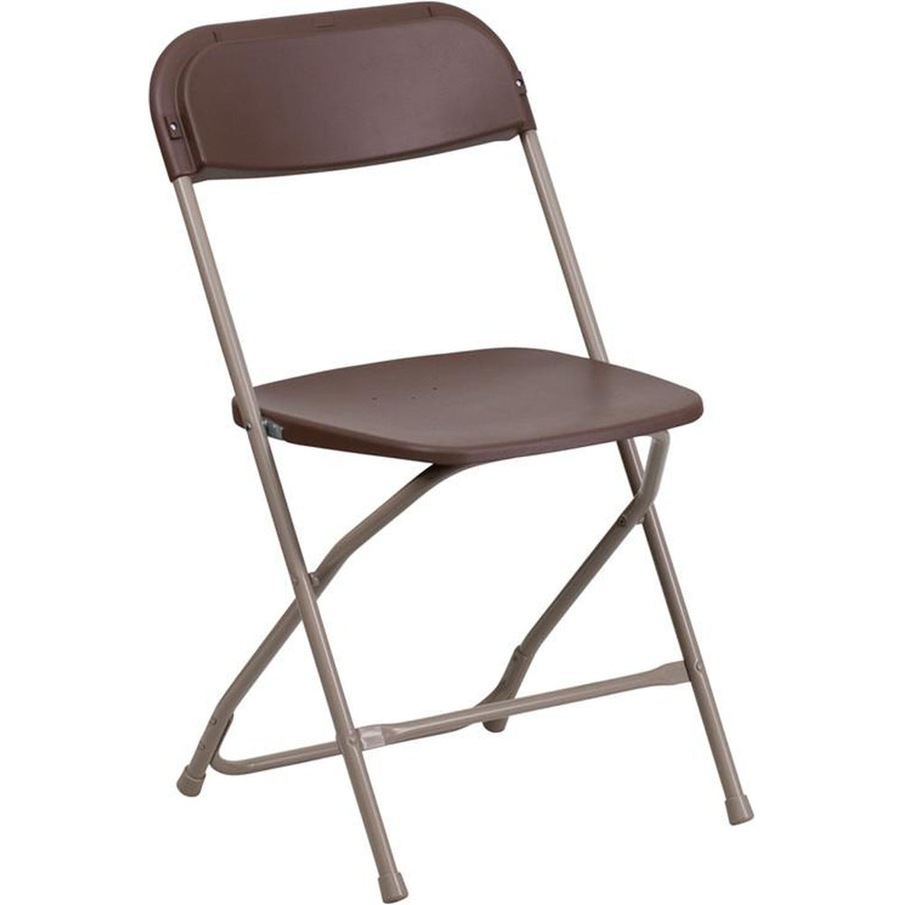 800 lb capacity premium beige plastic folding chair