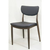 espresso durable wood grain metal frame chair
