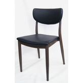 espresso durable wood grain metal frame chair