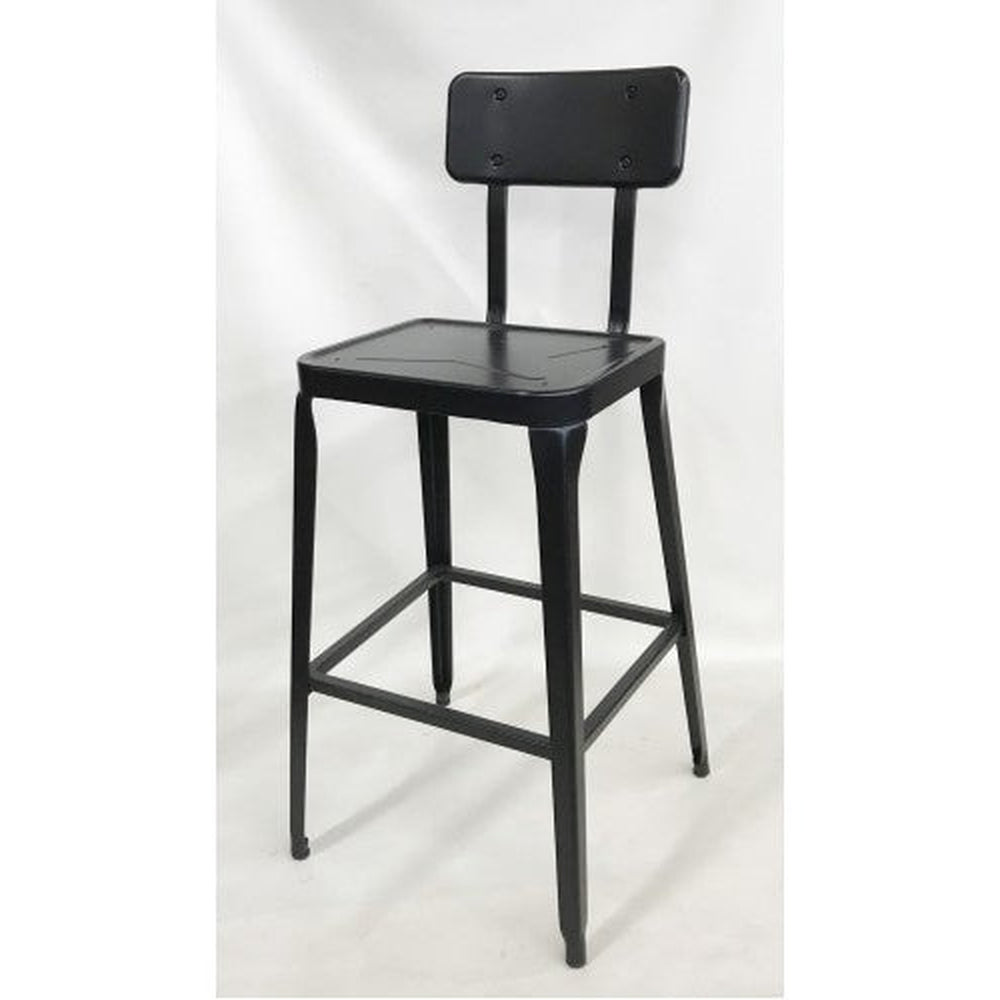 octane metal bar stool upholstered