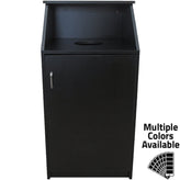Trash Receptacles with Tray Shelf and Waste Drop Off Hole