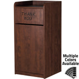 Trash Receptacles with “THANK YOU” Swing Door
