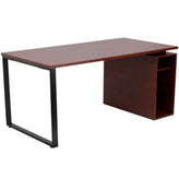 Manchester Mahogany Computer Desk with Open Storage Pedestal