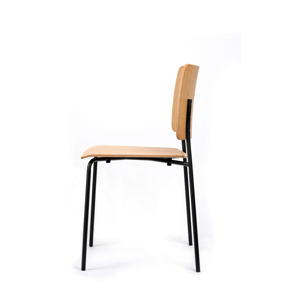 mia chair with black metal base