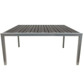 teak outdoor tables gray slats