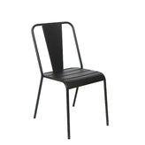 black iron outdoor chair
