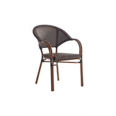 erp outdoor metal armchair with poly woven back and seat