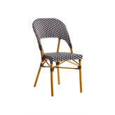 Outdoor Metal Chair with Poly Woven Back & Seat