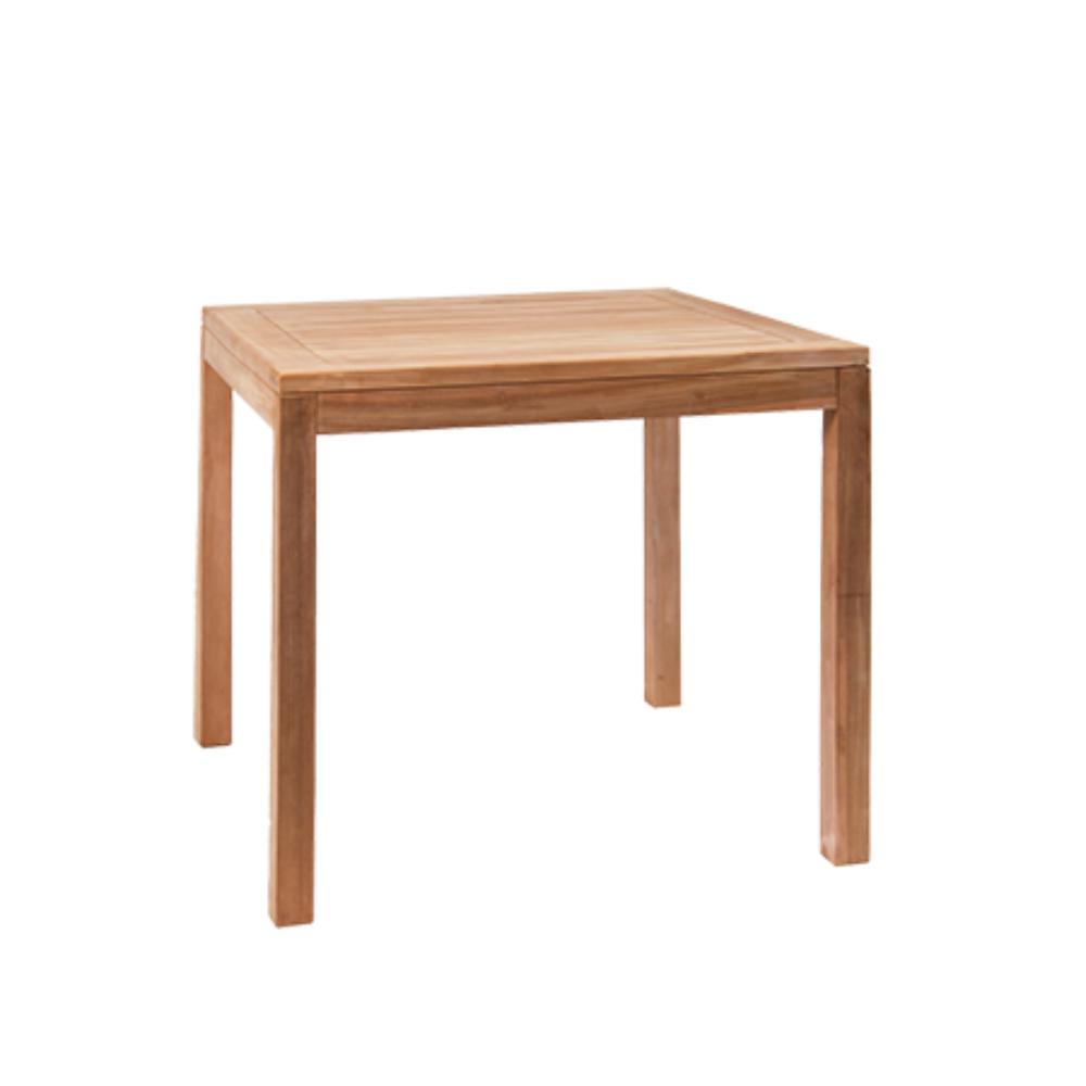 teak wood table in natural finish