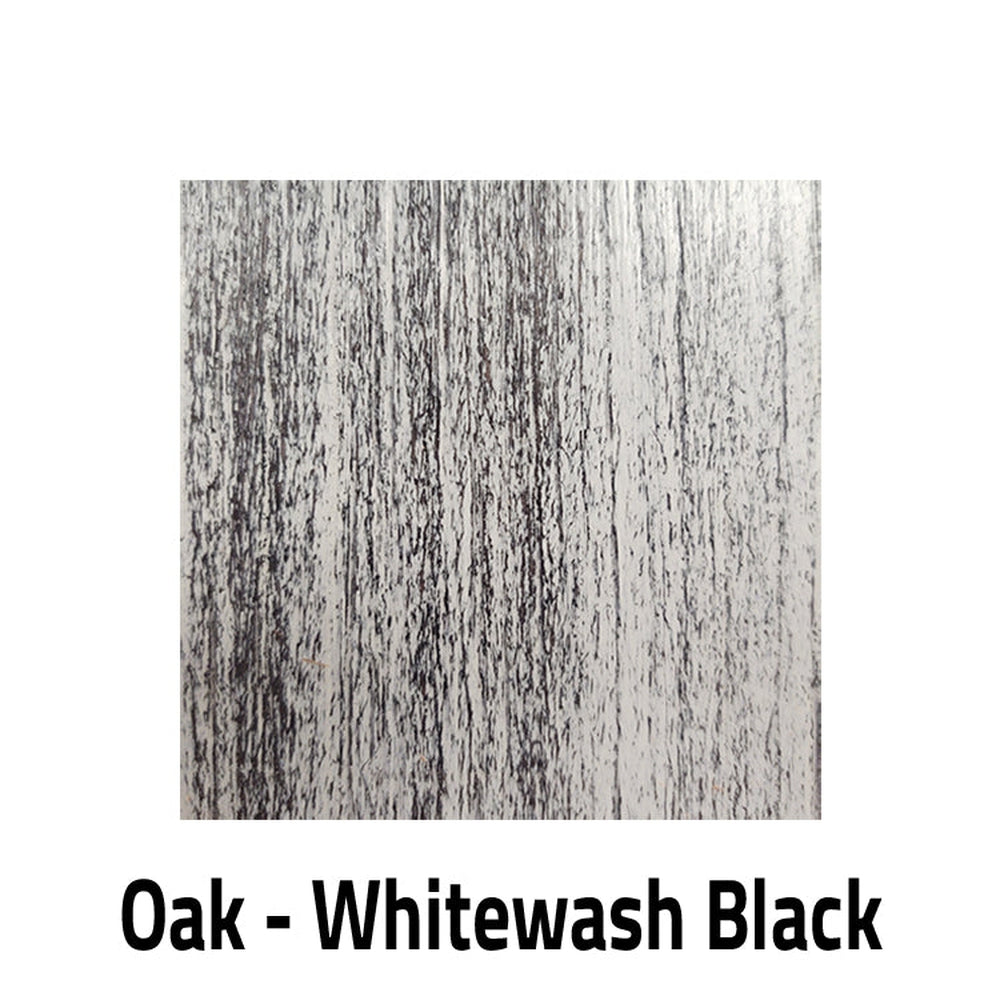 whitewash manufactured table tops black