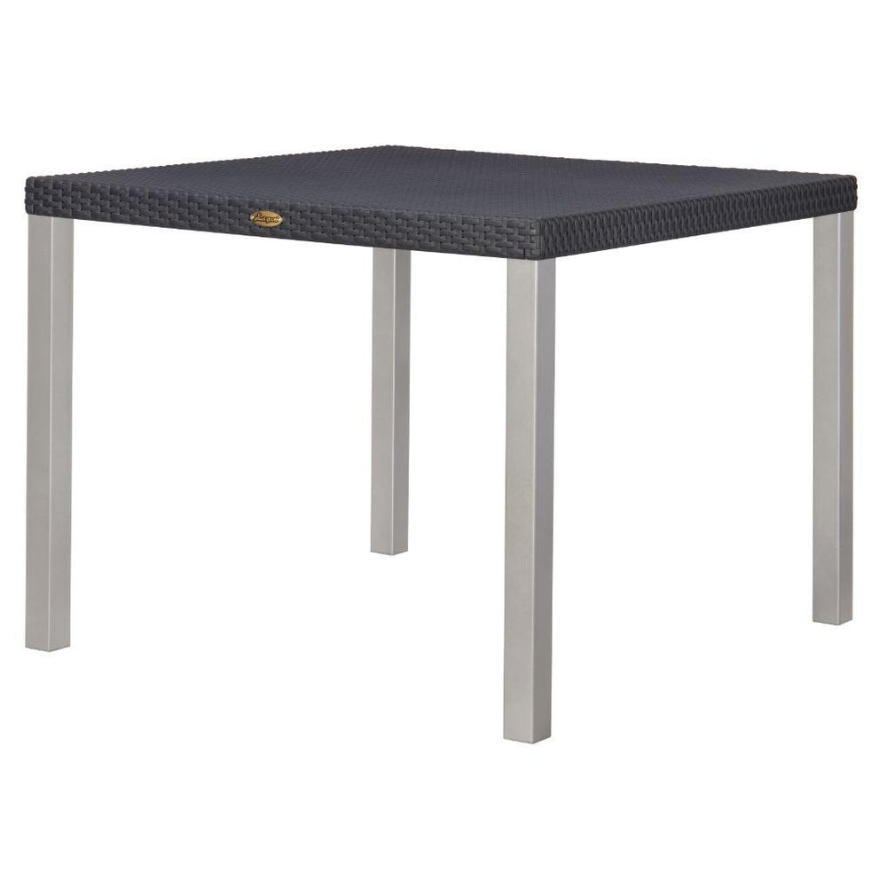 oslo modern rattan square stylish dining table for 4ppl black