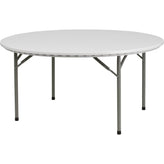 32 round granite white plastic folding table