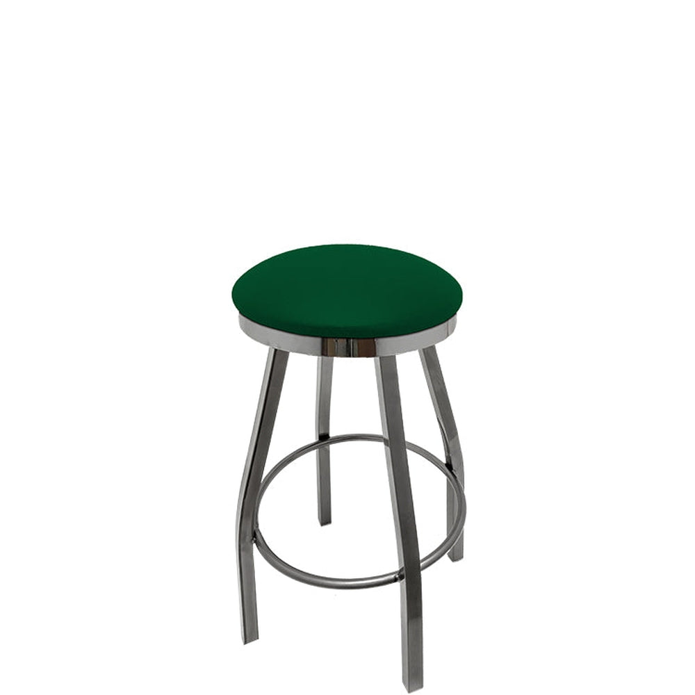 os slimline button top barstool with clear coat swivel frame