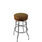 os standard button top barstool with chrome swivel frame