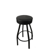 os standard button top barstool with black swivel frame