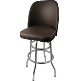 os standard bucket barstool with double rung chrome swivel frame