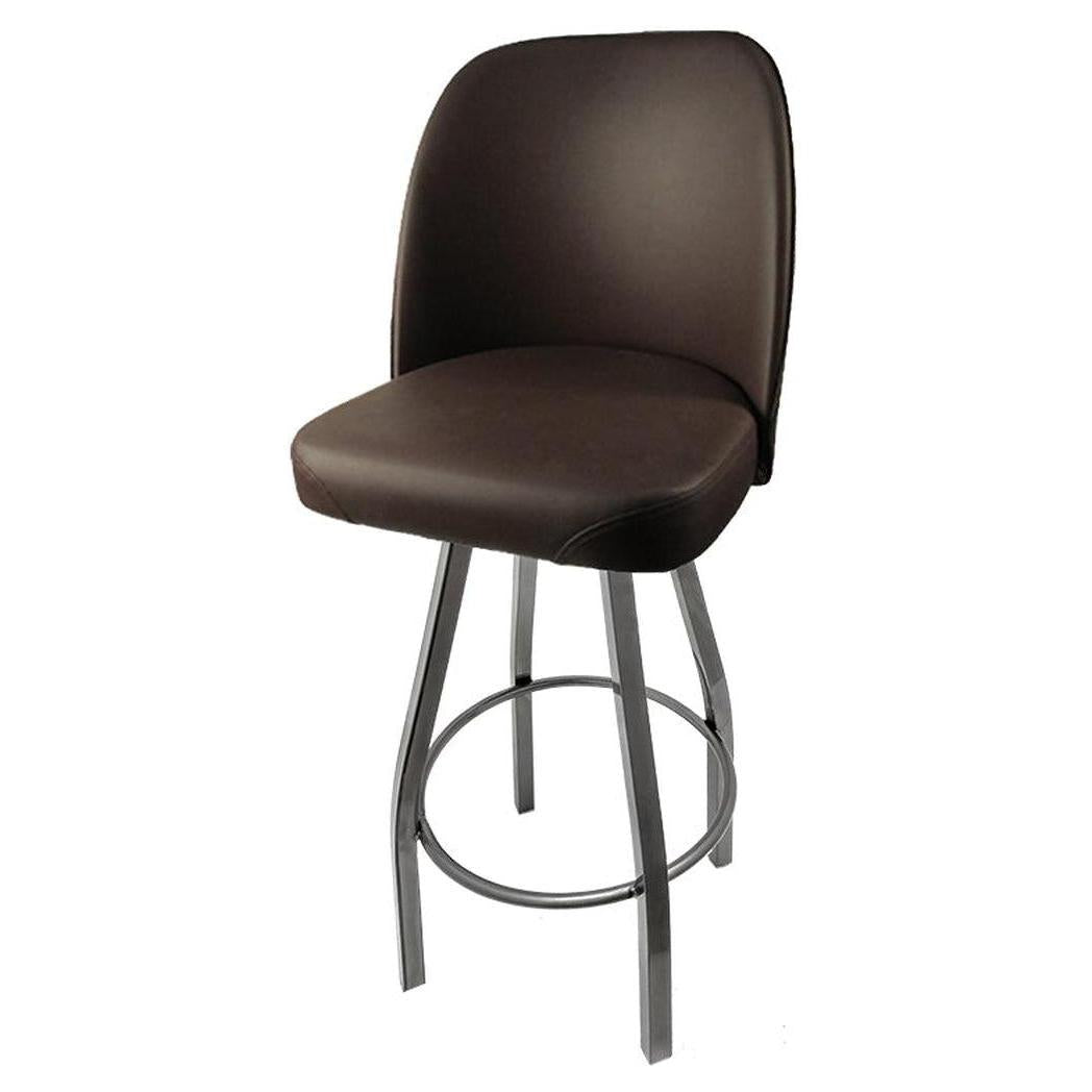 os standard bucket barstool with clear coat swivel frame
