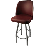 os standard bucket barstool with clear coat swivel frame