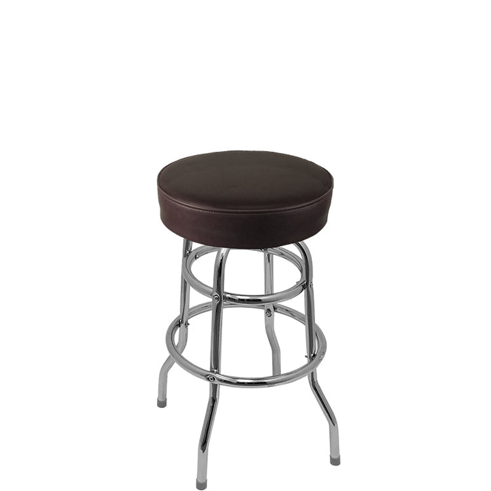 os xl button top barstool with chrome swivel frame