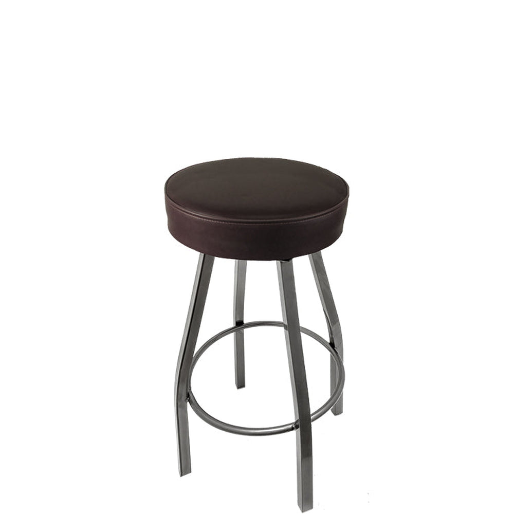 os xl button top barstool with clear coat swivel frame