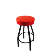 os xl button top barstool with black swivel frame